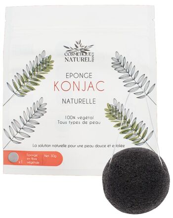 Éponge konjac noire