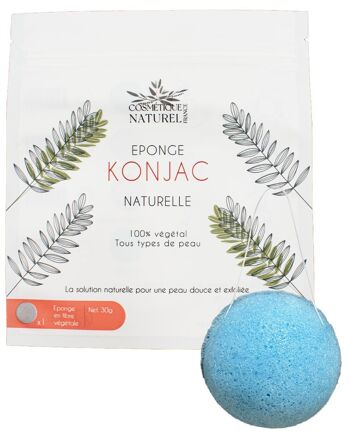 Éponge konjac bleue