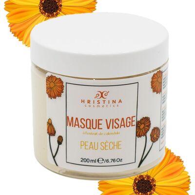 Face mask for dry skin with calendula extract - 100% NATURAL 200ml