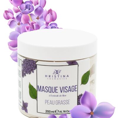 Face mask for oily skin with lilac extract - 100% NATURAL 200ml