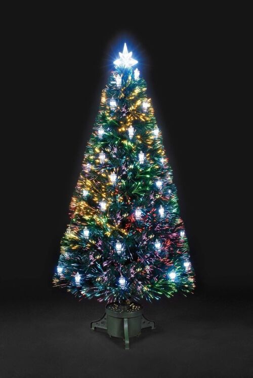 90cm Fibre Optic Victorian Artificial Christmas Tree with LED Lanterns