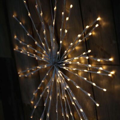 Estrella intermitente navideña Polestar con 160 luces LED blancas cálidas - 70 cm