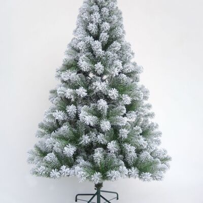 Árbol de Navidad artificial verde nevado de abeto delgado de Colorado - 180 cm / 6 pies