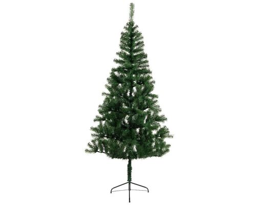 180cm/6ft Christmas Slim Green Artificial Pine Tree with Hinged Branches