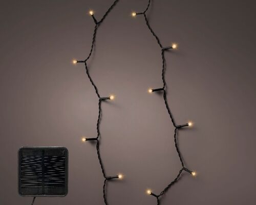 Christmas SOLAR power String Lights with 120 Warm White leds & 9m long - with Timer and Multi Function (Outdoor use)
