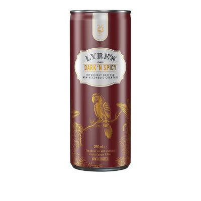 Lyre's Dark & Spicy - Non-Alcoholic Spirit | Case of 24 | Ready To Drink Cocktails | 250ml x 24