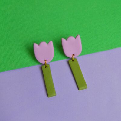 Boucles d'oreilles tulipe