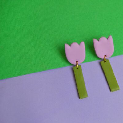 Boucles d'oreilles tulipe