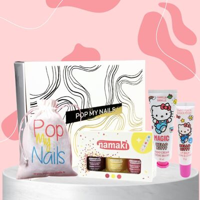 Pop My Nails Box Xmas Kids (vainilla) - Caja de belleza para uñas de manos para niños