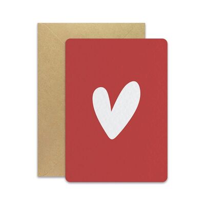 Red heart - Postcard