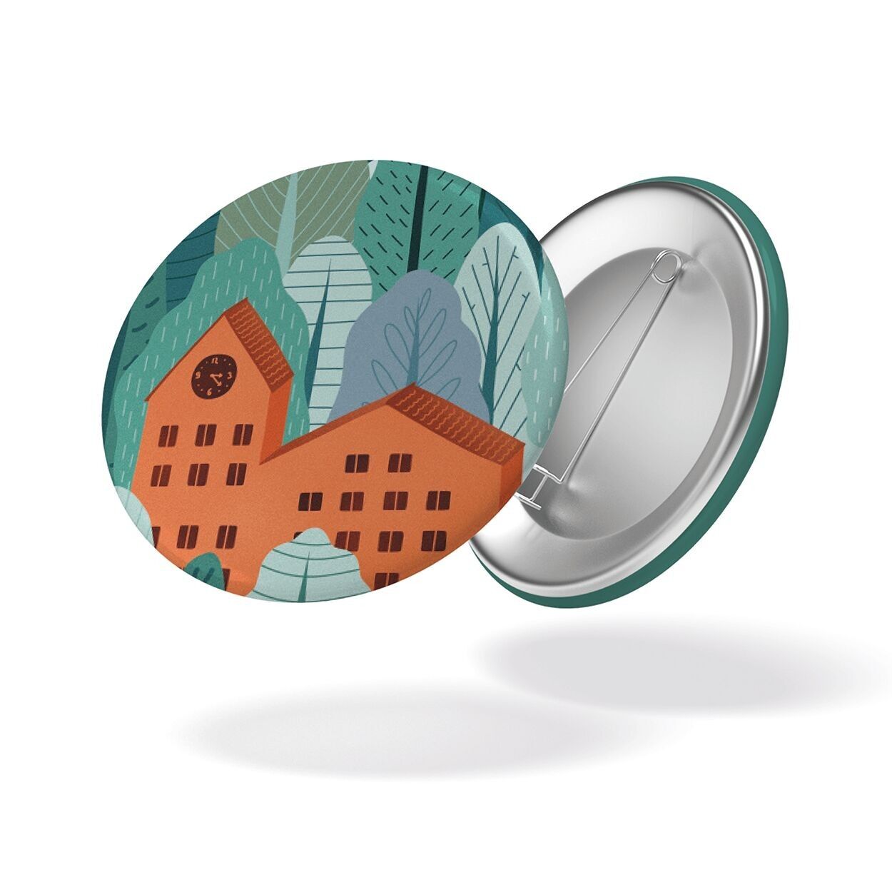 Vento tra le cime degli alberi - Badge scolastico n. 80