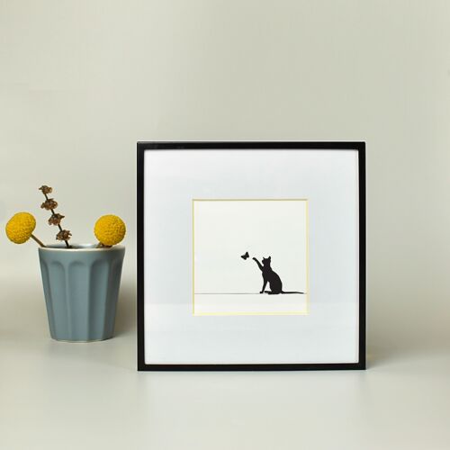 Black Cat - Small Print - Minimalist Art