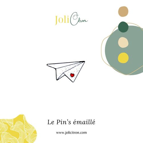 PIN'S AVION PAPIER