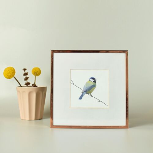 Great Tit Small Print - Low-Poly Art