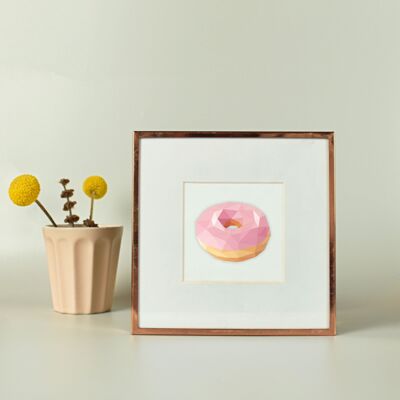 Donuts en petits caractères - Low Poly Art