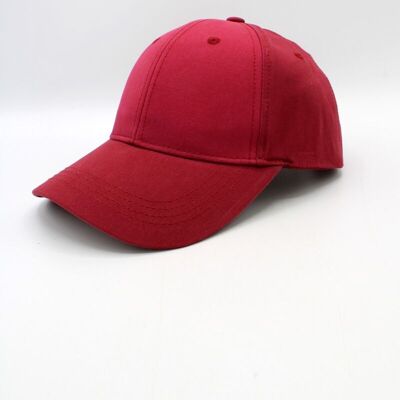 Classic plain cap with silver metal buckle