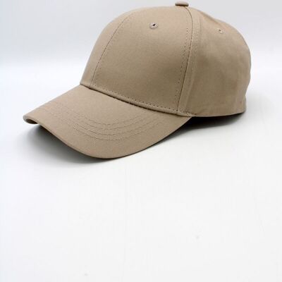 Classic plain cap with gold metal buckle