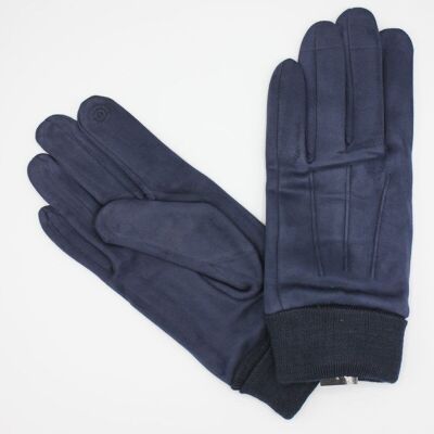 Polyester gloves assorted colors touch fingers