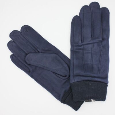 Polyester gloves assorted colors touch fingers