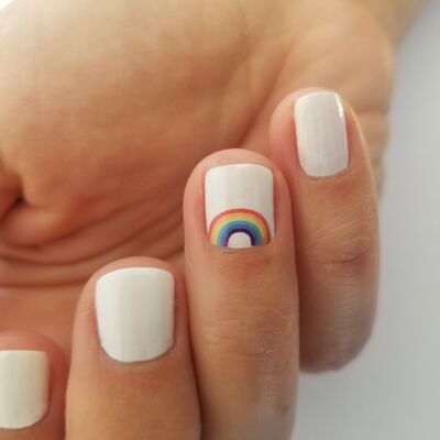 rainbow nail stickers