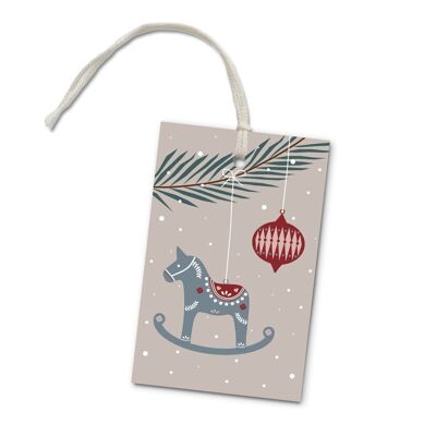 Etichetta regalo "Dala cavallo beige"