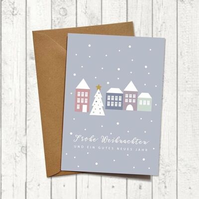 Christmas card "Christmas Village"