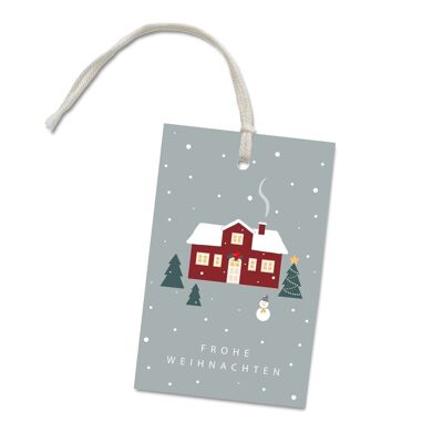 Etichetta regalo "Casa svedese blu"