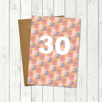 Carte d'anniversaire "30ème anniversaire"