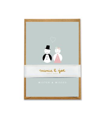 Carte de vœux de mariage « Monsieur & Mademoiselles » 2