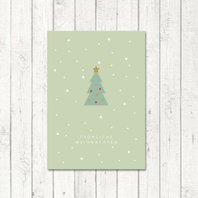 Christmas postcard "Fir tree"