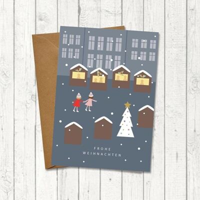 Cartolina di Natale "Mercatino di Natale"