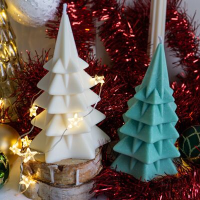 Candela per albero di Natale - Candela di Natale - Candela decorativa di Natale - Candela con ciondolo in quercia - Candela per decorazioni natalizie