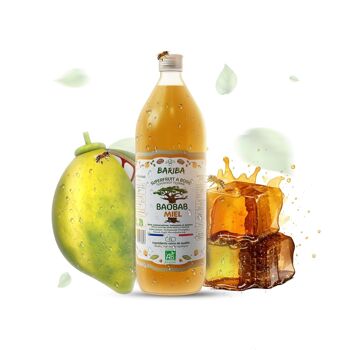 JUS DE FRUIT BIO NATUREL BAOBAB MIEL 1L BOUTEILLE REUTILISABLE 1