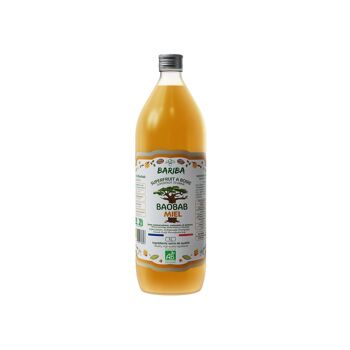 JUS DE FRUIT BIO NATUREL BAOBAB MIEL 1L BOUTEILLE REUTILISABLE 2