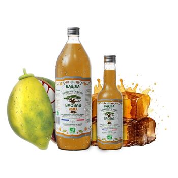 JUS DE FRUIT BIO NATUREL BAOBAB MIEL 1L BOUTEILLE REUTILISABLE 3