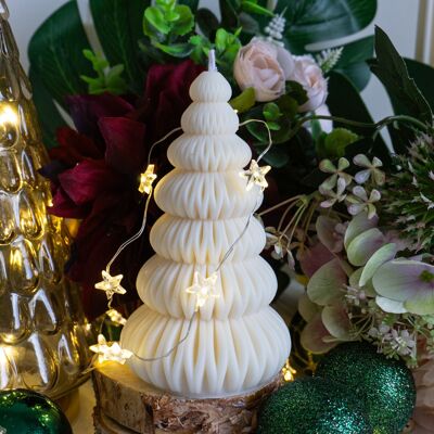 Vela de árbol de Navidad - Vela de Navidad - Vela decorativa de Navidad - Vela de pino brillante - Vela decorativa de árbol de Navidad perfumada