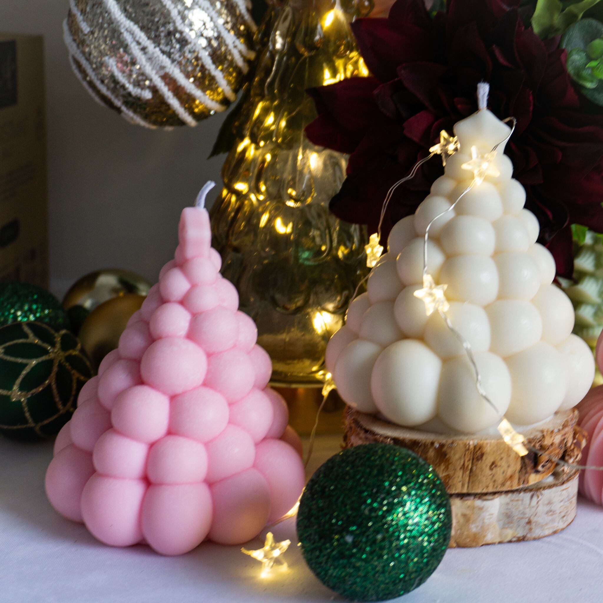 Vela de árbol de Navidad - Vela de Navidad - Vela decorativa de Navidad - Vela de pino estrella - Vela decorativa de árbol de Navidad perfumada