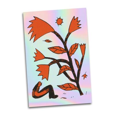 Sun Drenched Flower Holographic Sticker