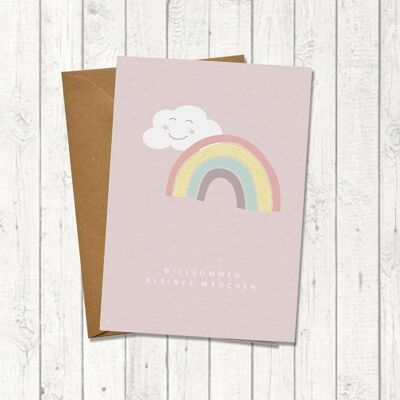 Carte de naissance "Rainbow Girl"