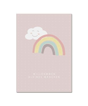 Carte de naissance "Rainbow Girl" 3