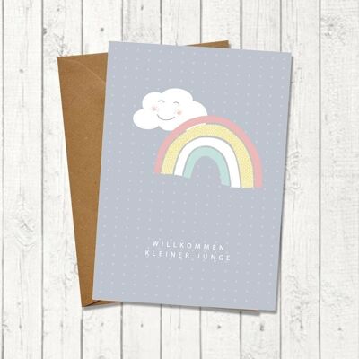 Birth card "Rainbow Boy"