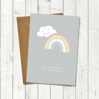 Birth card "Rainbow Baby"