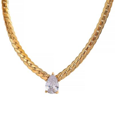 Halskette „Treffen Sie mich in Paris“ (weißer Stein)