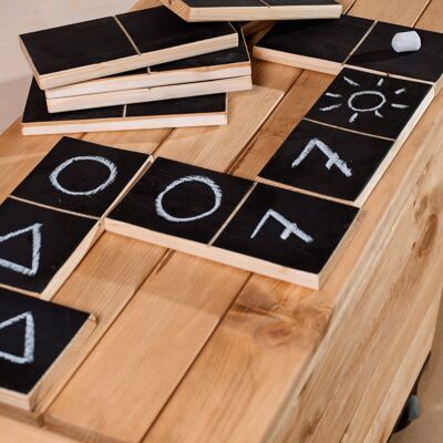 Chalkboard domino for outdoor using