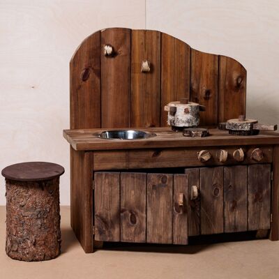Wooden rustic outdoor kitchen - Kids toys
