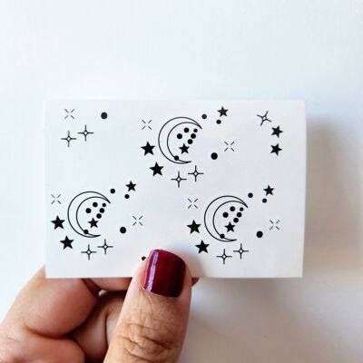 Taurus moon and star constellation temporary tattoo (set of 6)
