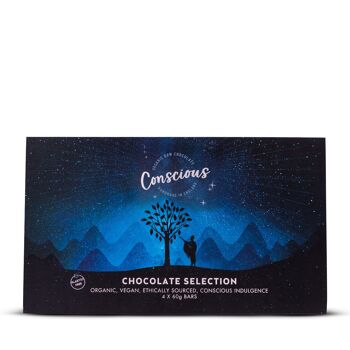 Coffret Sélection de Chocolats 240g Carton de 10 (4 barres de 60g) vegan, bio 2