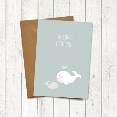 Congratulations card for the birth of “Baby Whale”