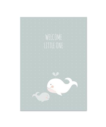 Carte de félicitations pour la naissance de « Baby Whale » 3