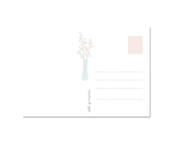 Carte postale "Merci vase à fleurs" 2